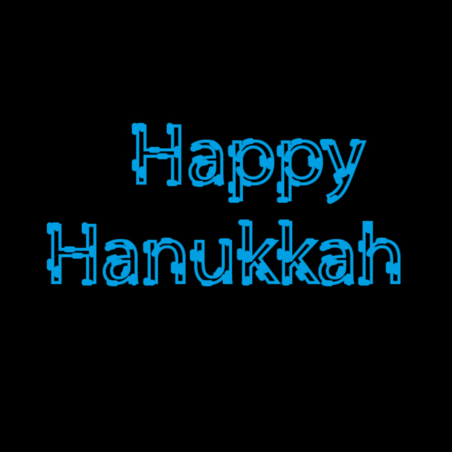 LED Remote RGB Happy Hanukkah Sign 40