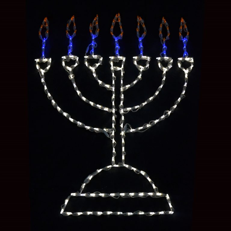 Led 9 Candle Menorah 48" Height